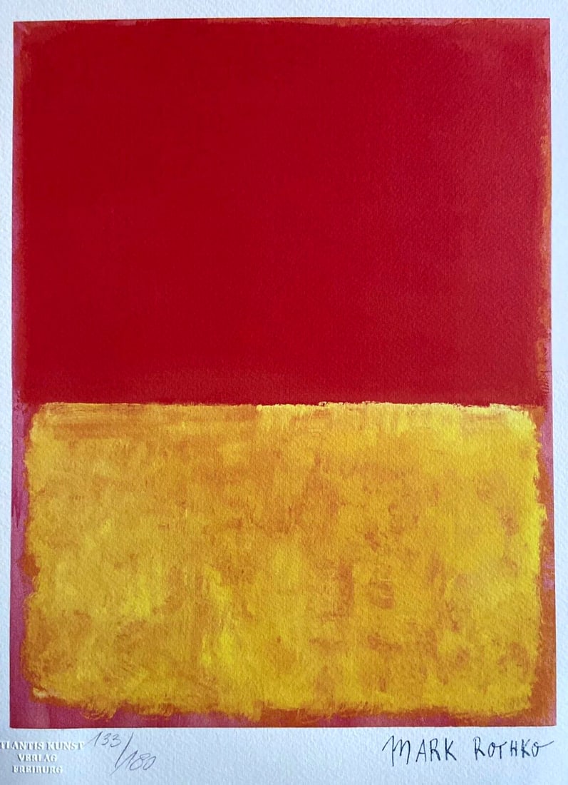 Numbered Mark Rothko Lithograph Op And - 2