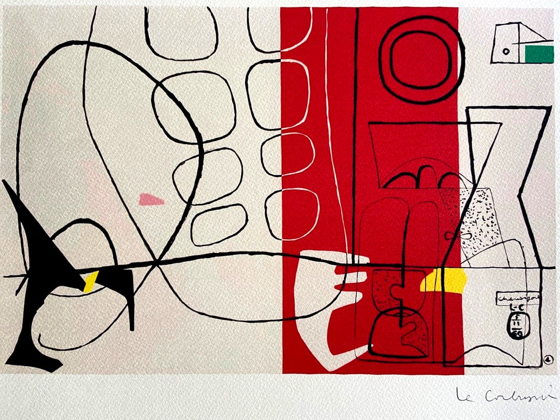 Paris 1970 - Le Corbusier Lithograph 375 . Mourlot Edition (1 of 7)