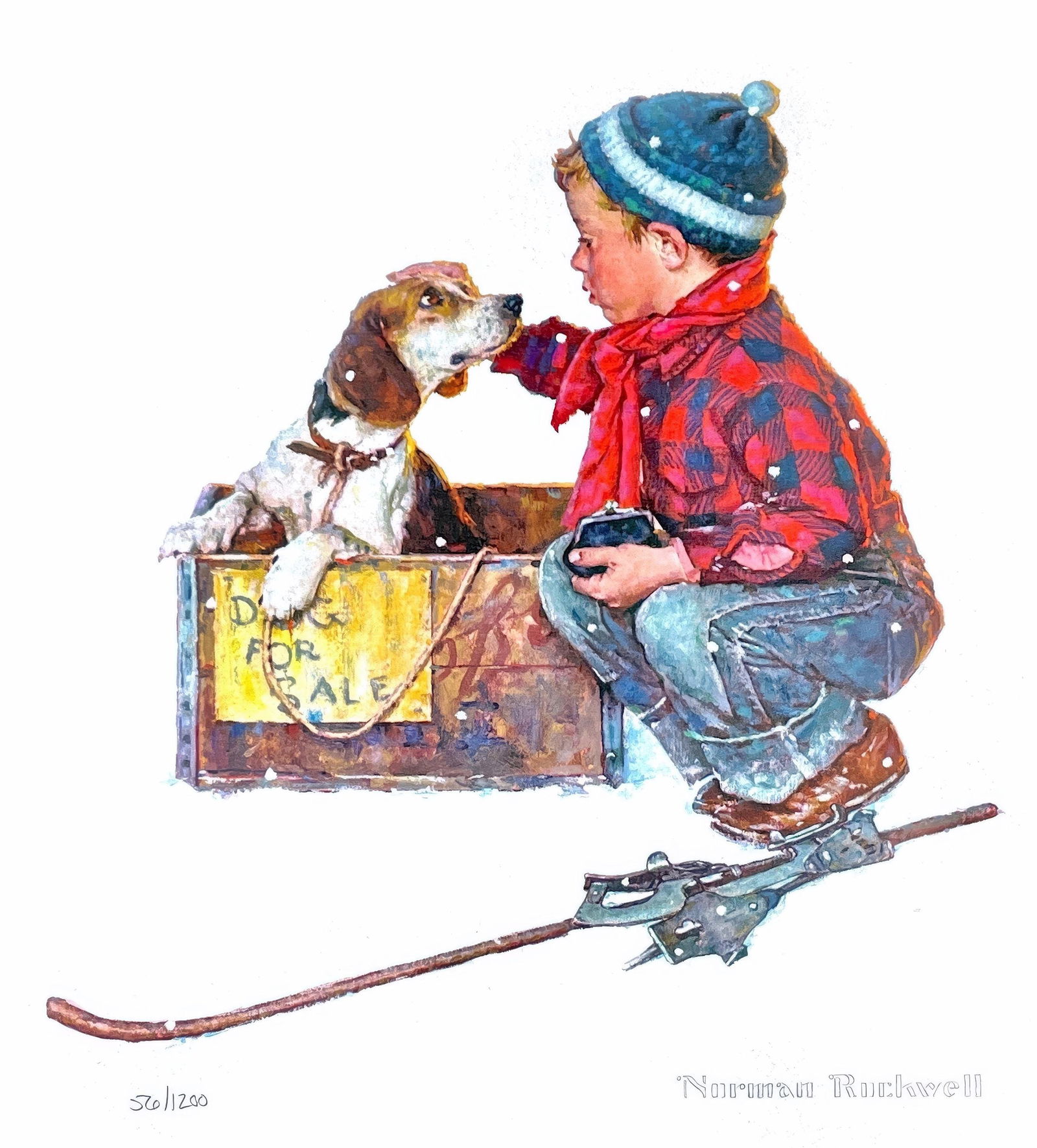 1991 - Norman Rockwell - A Boy Meets His Dog - from The Four Seasons - Offset Lithograph: 1991 - Norman Rockwell - A Boy Meets His Dog - from The Four Seasons - Offset Lithograph Exceptional 1991 Norman Rockwell Boy Meets available for auction. Review complete item specifications below for
