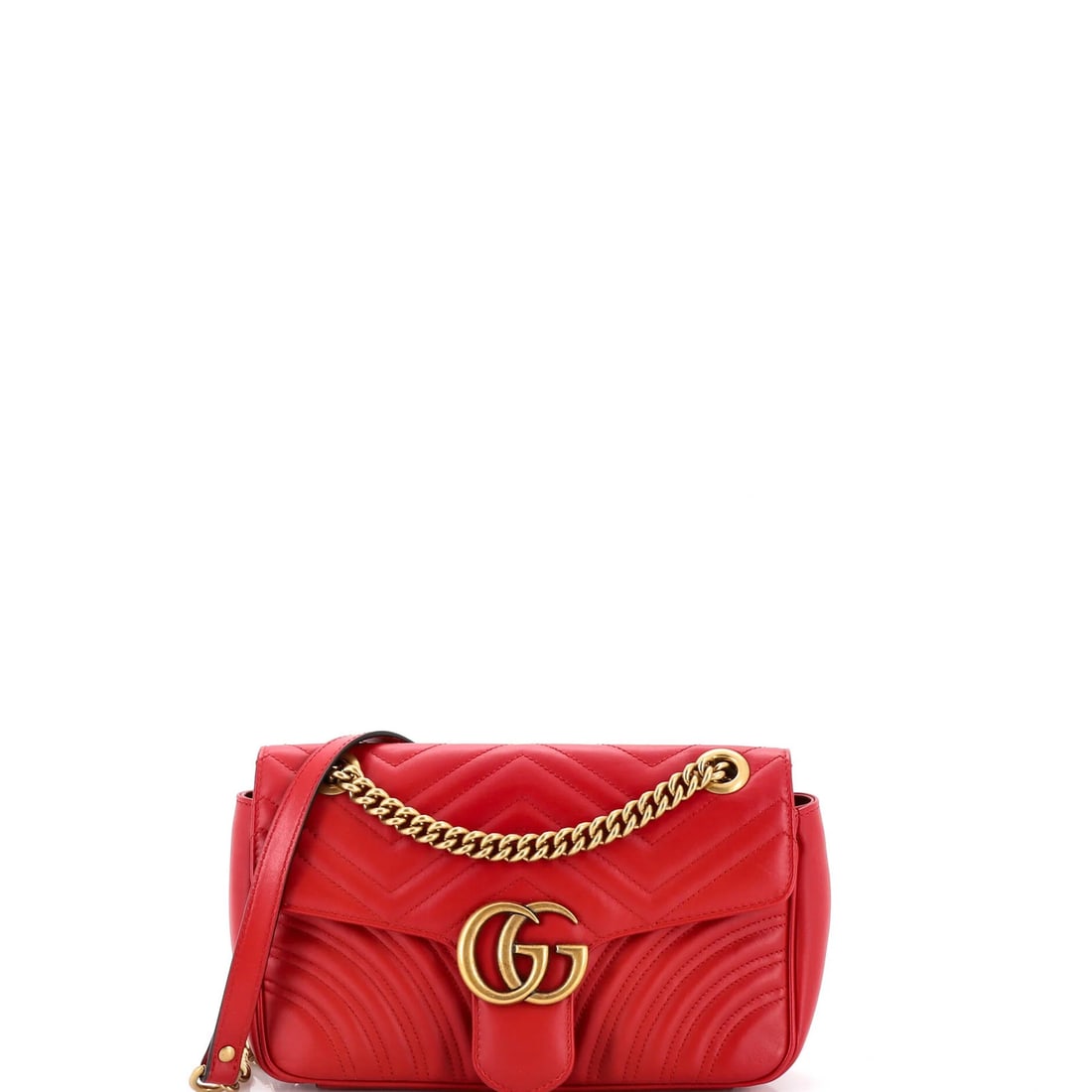 Gucci GG Marmont Flap Bag - Small Matelasse Leather: Gucci GG Marmont Flap Bag - Small Matelasse Leather The Gucci GG Marmont Flap Bag is a stylish and sophisticated accessory that exudes luxury, with its iconic matelasse leather exterior in rich red