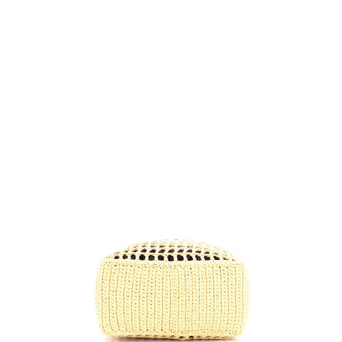 Prada Triangle Logo Raffia Small Open Tote - 4