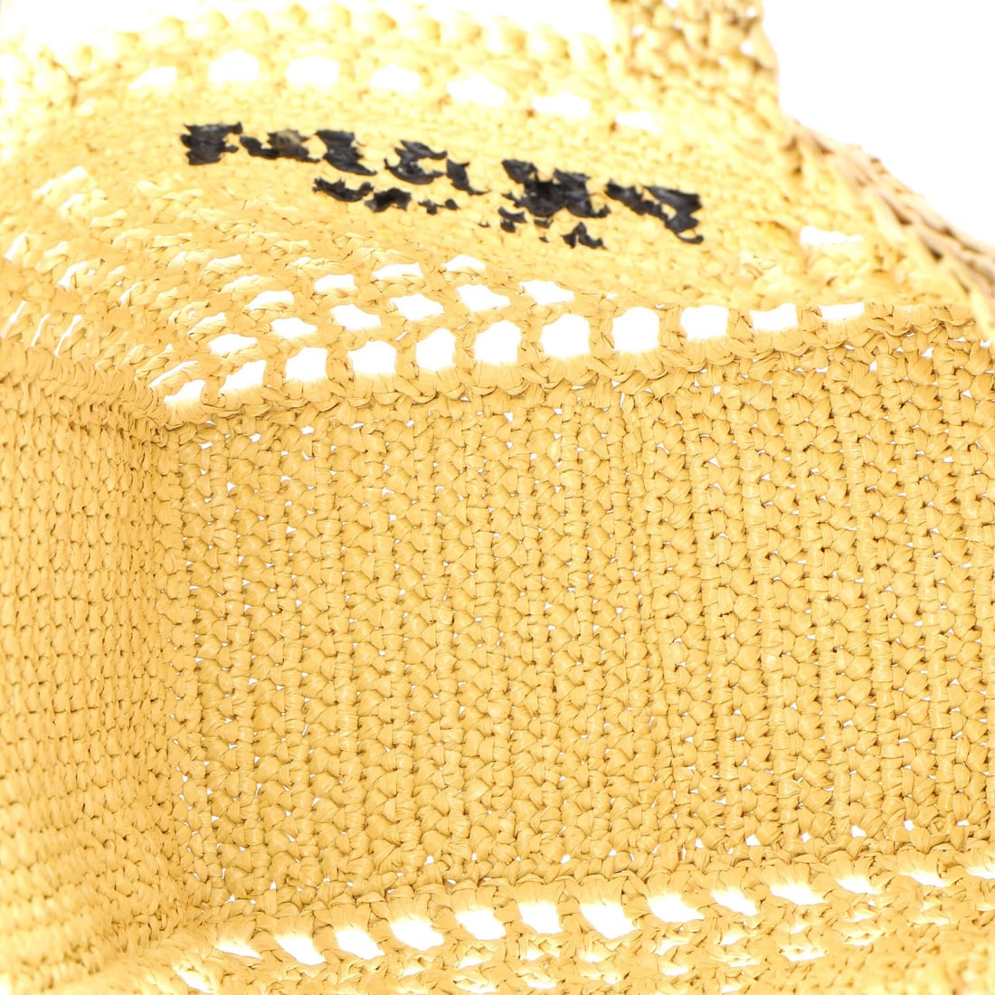 Prada Triangle Logo Raffia Small Open Tote - 5