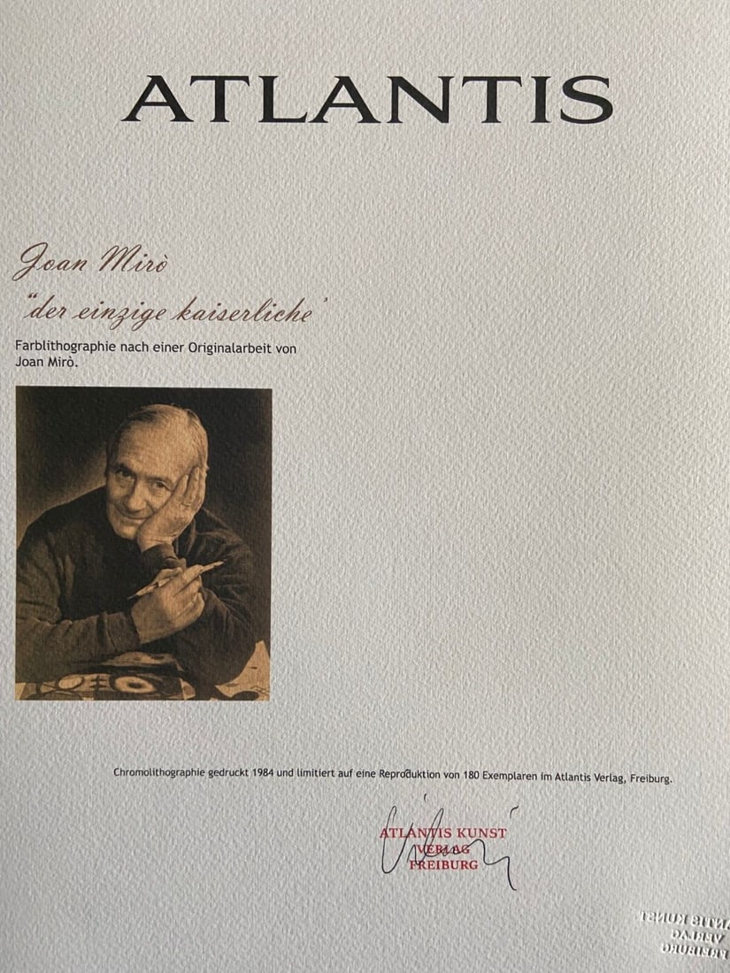 Numbered Joan Mir Lithograph Op - 6