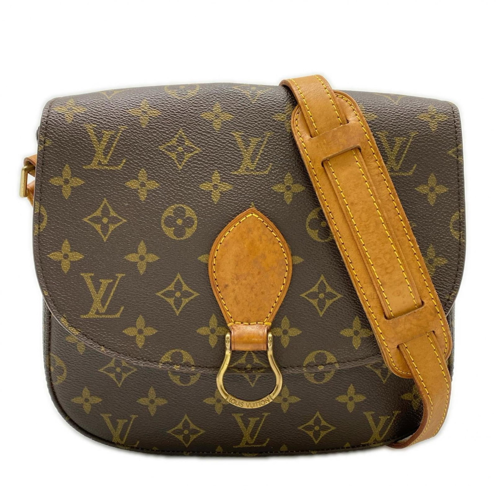 Louis Vuitton Monogram Shoulder Bag: Louis Vuitton Monogram Shoulder Bag Experience the timeless elegance of Louis Vuitton with this stunning Monogram Shoulder Bag, boasting iconic brown monogram canvas and classic shoulder strap design