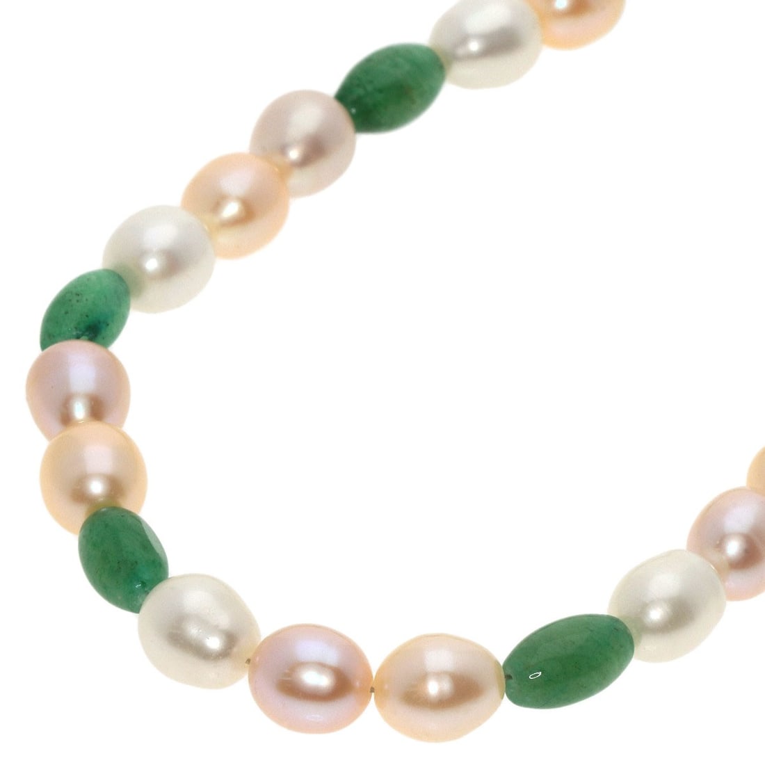 36.1g Freshwater Pearl Aventurine Quartz Necklace Metal (1 of 7)