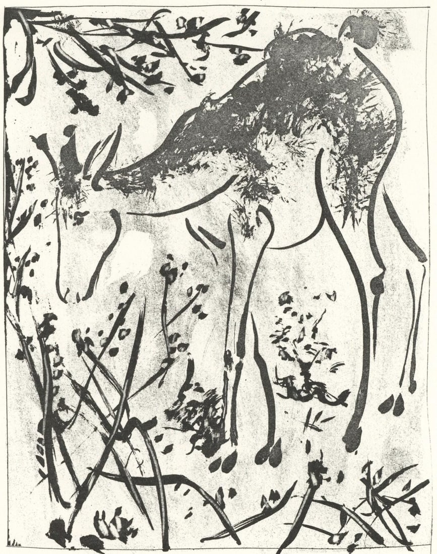 Lithograph - Pablo Picasso - Le Cerf (The Deer) (Orozco p.82) - Histoire naturelle: Lithograph - Pablo Picasso - Le Cerf (The Deer) (Orozco p.82) - Histoire naturelle A rare and unique opportunity to own an original lithograph by Pablo Picasso, created in 1970 for the Histoire nature