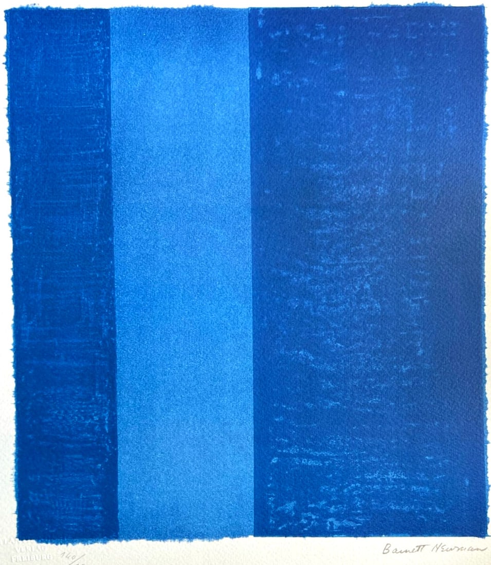 180 - Barnett Newman Lithograph Numbered: 180 - Barnett Newman Lithograph Numbered A rare opportunity to own a piece of modern art history, this 1978 lithograph by Barnett Newman is one of only 180 copies printed by Atlantis Verlag in Freibur