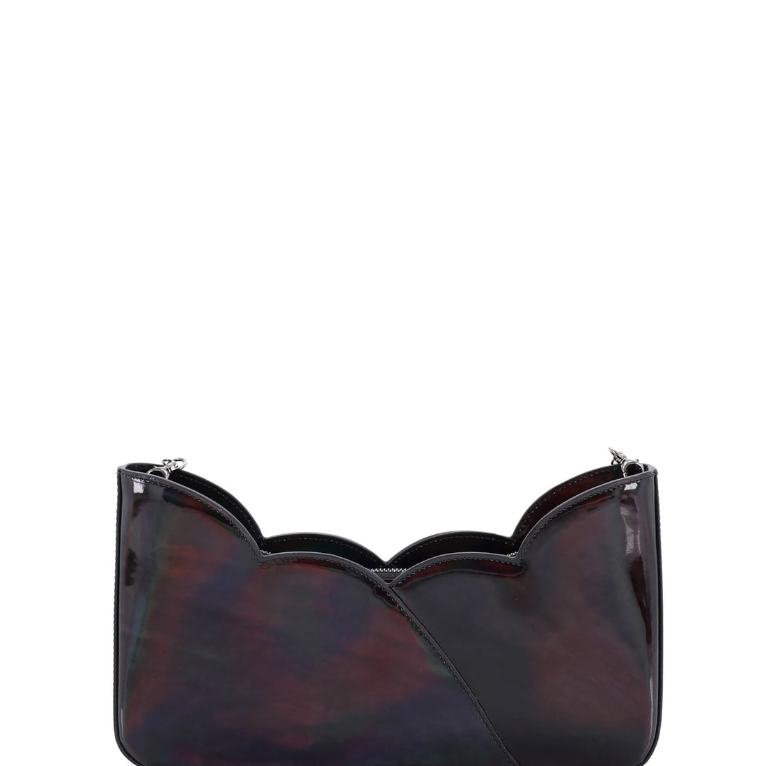 Christian Louboutin Hot Chick Chain Shoulder Bag in Patent: Christian Louboutin Hot Chick Chain Shoulder Bag in Patent Elevate your style with the iconic Christian Louboutin Hot Chick Chain Shoulder Bag, boasting sleek patent leather exterior and striking red