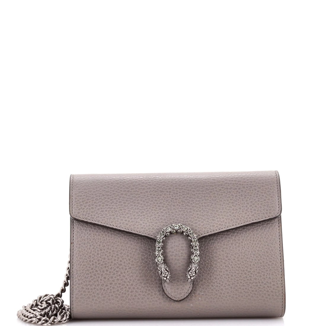 Mini Gucci Dionysus Bag Leather: Mini Gucci Dionysus Bag Leather Own the iconic Gucci Dionysus style with this mini leather cross body bag, boasting sleek gray exterior and rich brown interior details. With its 13" handle drop and