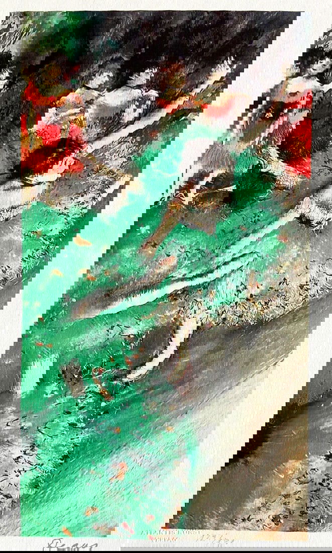 Stamp Edgar Degas Lithograph Numbered 180: Stamp Edgar Degas Lithograph Numbered 180 A rare and unique opportunity to own a piece of art history, this numbered lithograph by Edgar Degas is a true collector's gem. Printed in 1978 by Atlantis Ve