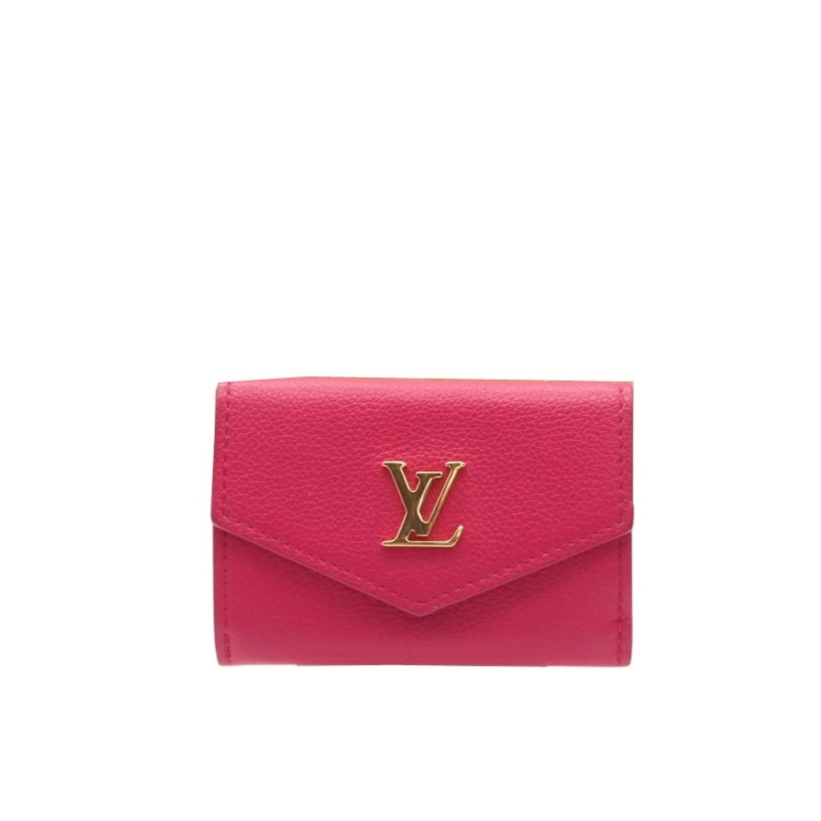Louis Vuitton Tri-Fold Leather Wallet: Louis Vuitton Tri-Fold Leather Wallet A statement piece for the modern woman, this Louis Vuitton tri-fold leather wallet boasts iconic LV monogramming and a bold hot pink hue that adds a pop of