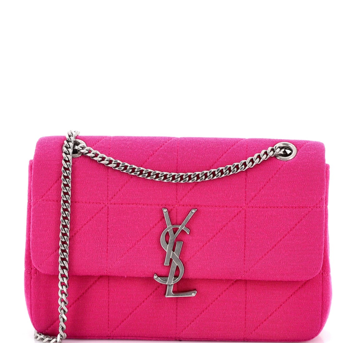 Saint Laurent Jamie Flap Bag - Quilted Jersey Medium: Saint Laurent Jamie Flap Bag - Quilted Jersey Medium The Saint Laurent Jamie Flap Bag is a chic and versatile medium-sized quilted bag, perfect for adding a touch of luxury to any outfit. With its