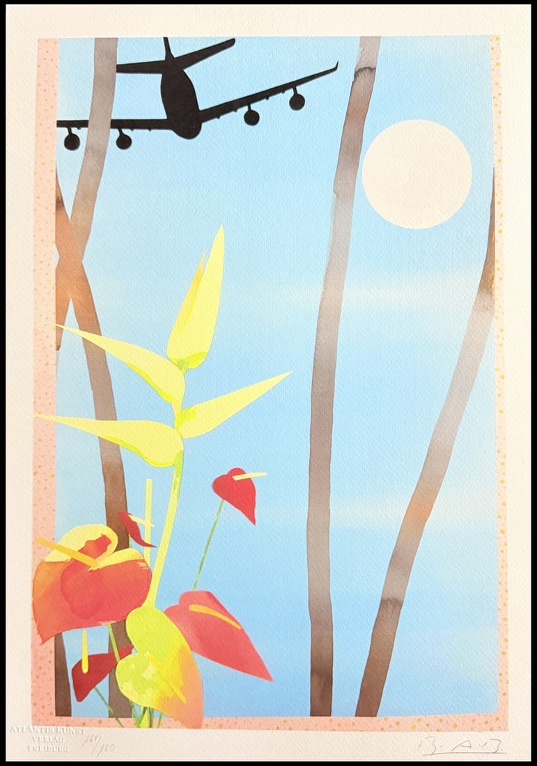 Numbered Billy Al Bengston Lithograph: Numbered Billy Al Bengston Lithograph A rare opportunity to own a piece of modern art history, this numbered lithograph by Billy Al Bengston is a testament to the artist's unique blend of pop sensibil