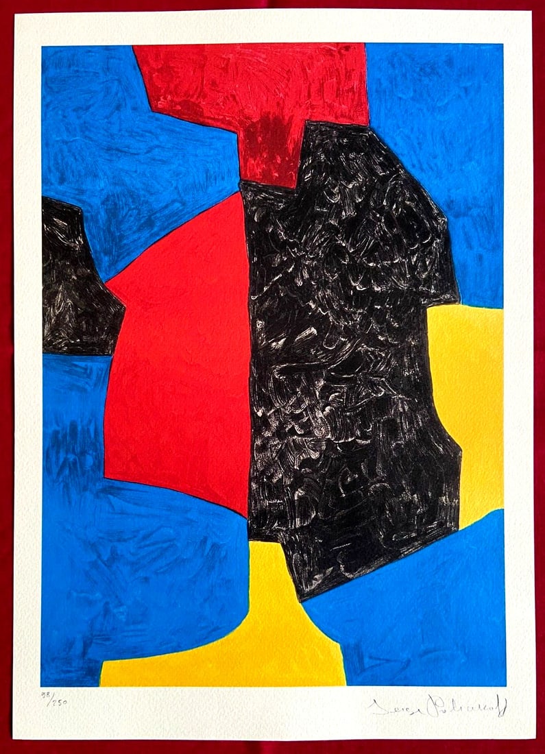 Serge Poliakoff Lithograph, MOMA Op # (Numbered): Serge Poliakoff Lithograph, MOMA Op # (Numbered) A rare opportunity to own a piece of modern art history, this Serge Poliakoff lithograph is a stunning example of the artist's unique style. Printed by