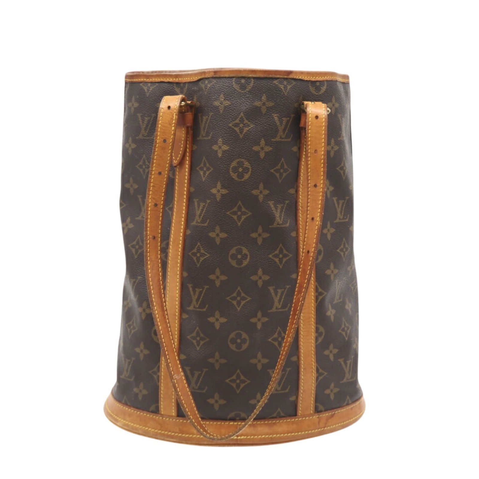 Louis Vuitton Monogram Handbag: Louis Vuitton Monogram Handbag Experience the iconic style of Louis Vuitton with this timeless monogram handbag, boasting a rich brown color and classic open design. With its spacious interior