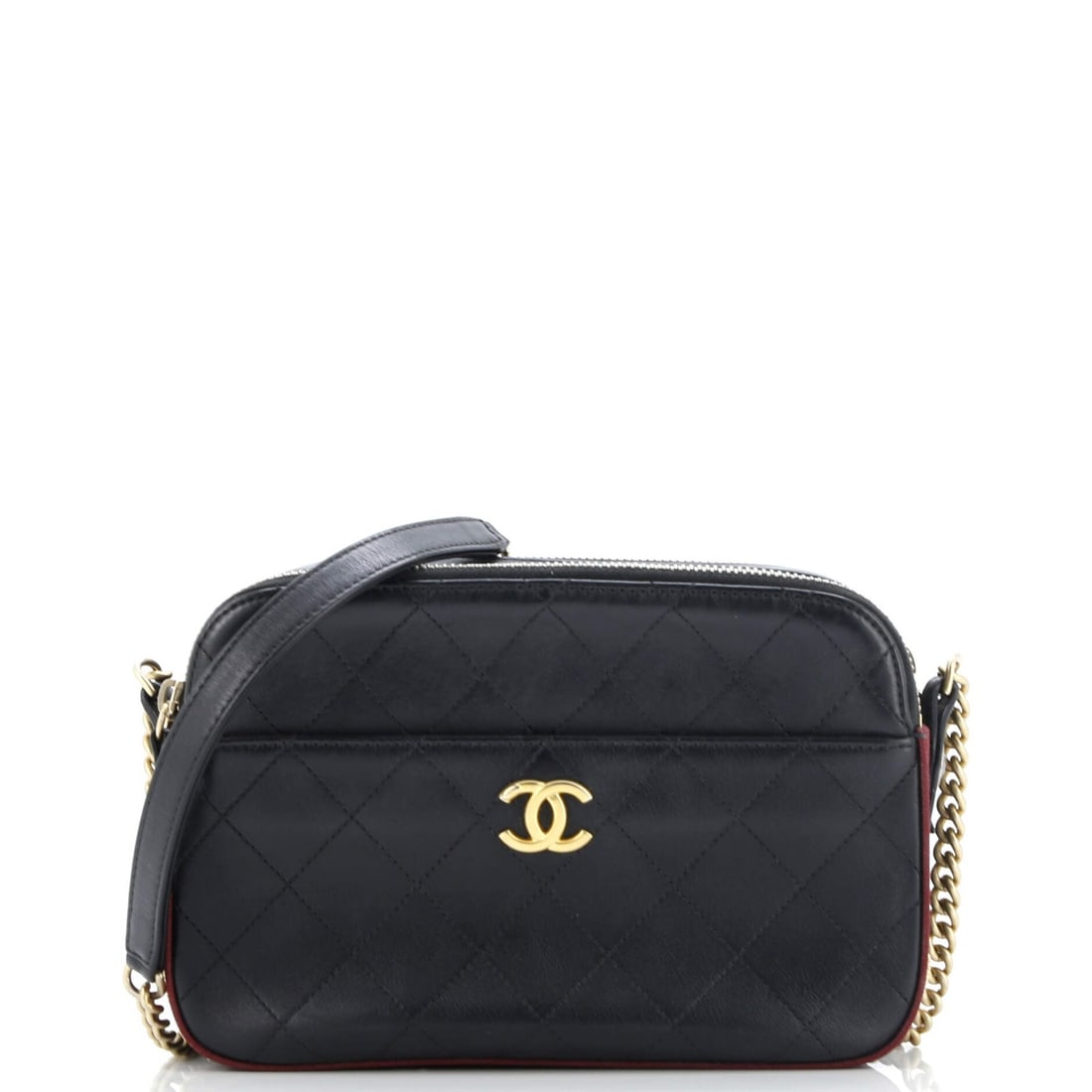 Chanel Button-Up Camera Case - Quilted Calfskin & Grosgrain (1 of 7)