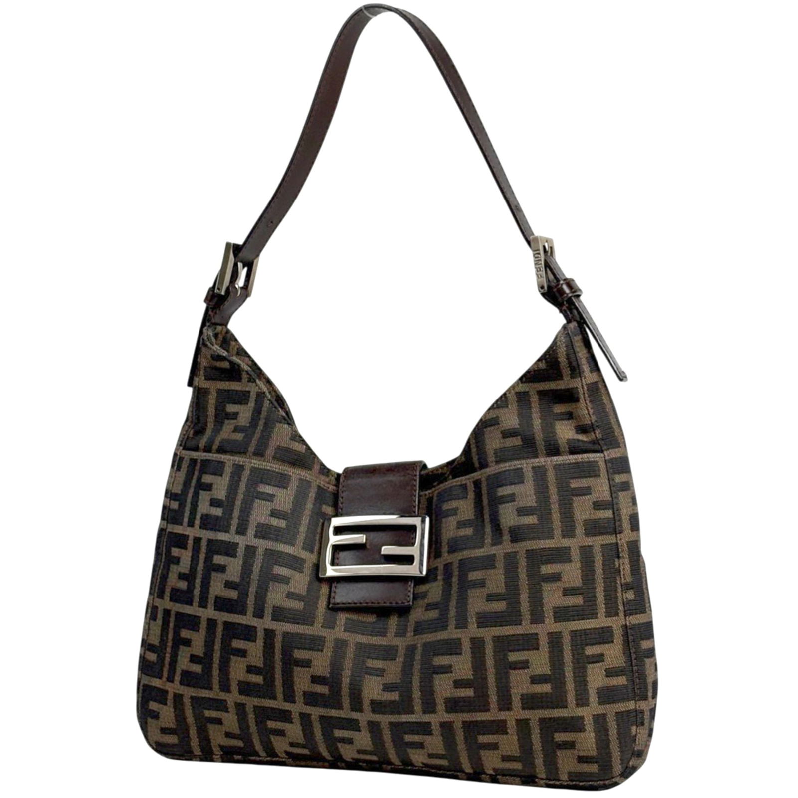 Fendi Canvas and Leather Shoulder Bag (1 of 10)