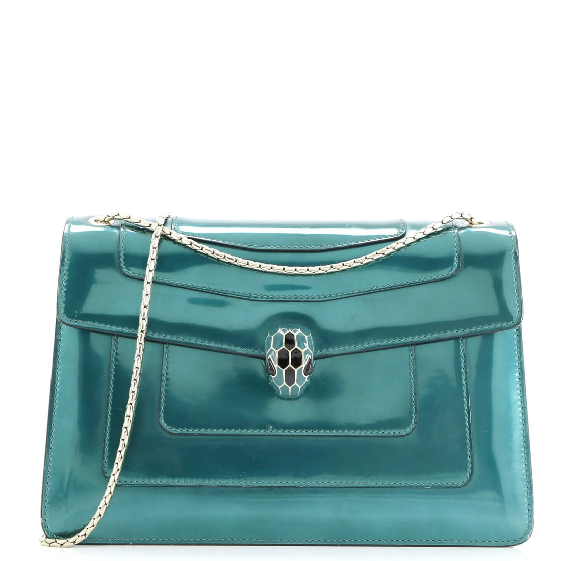 Bvlgari Serpenti Forever Patent Medium Shoulder Bag (1 of 7)