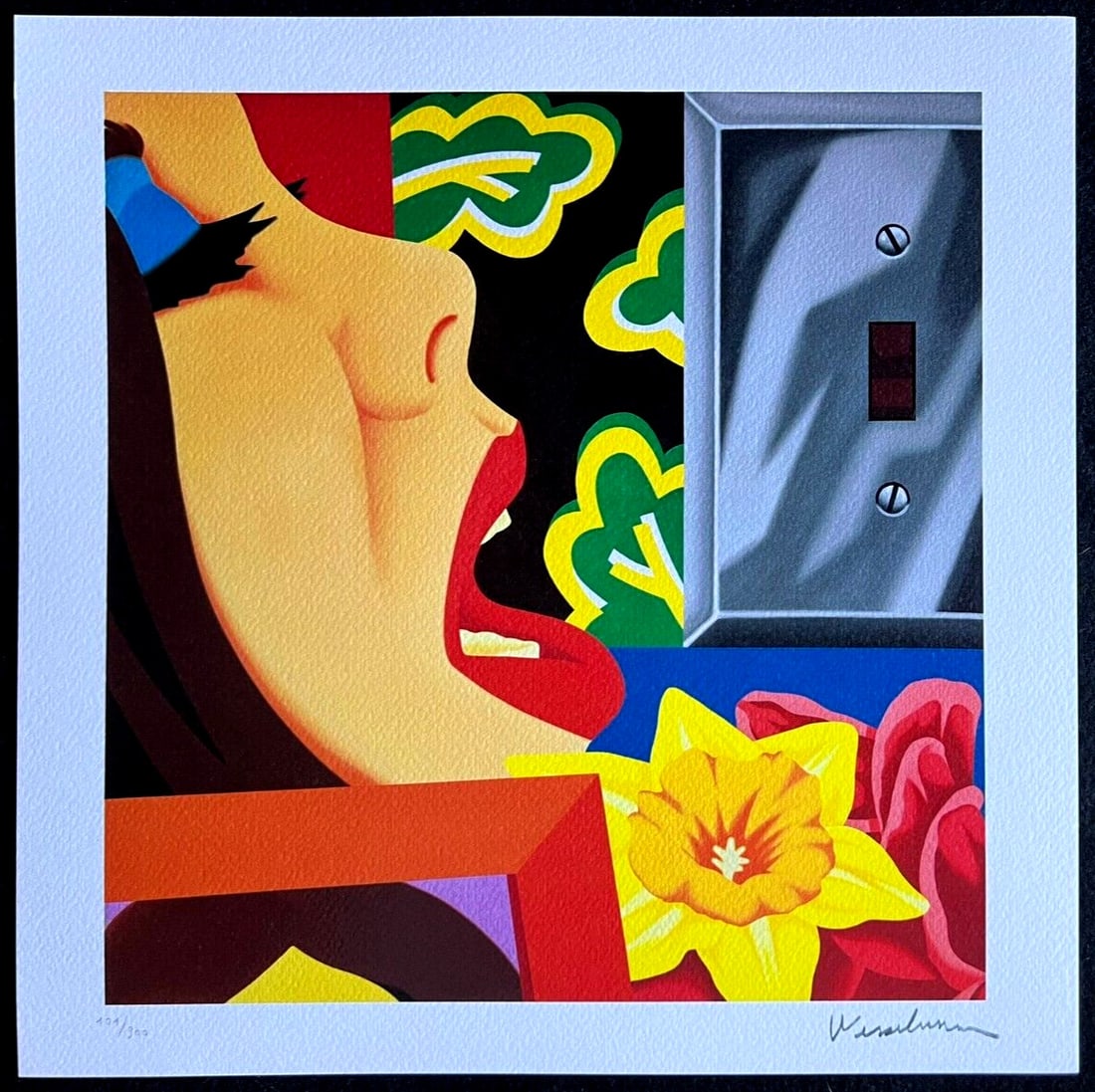 Numbered Tom Wesselmann Lithograph Op: Numbered Tom Wesselmann Lithograph Op A rare opportunity to own a numbered edition of Tom Wesselmann's iconic lithograph, "Camera Painting," printed in 2005 by Gagosian Gallery. This limited series of