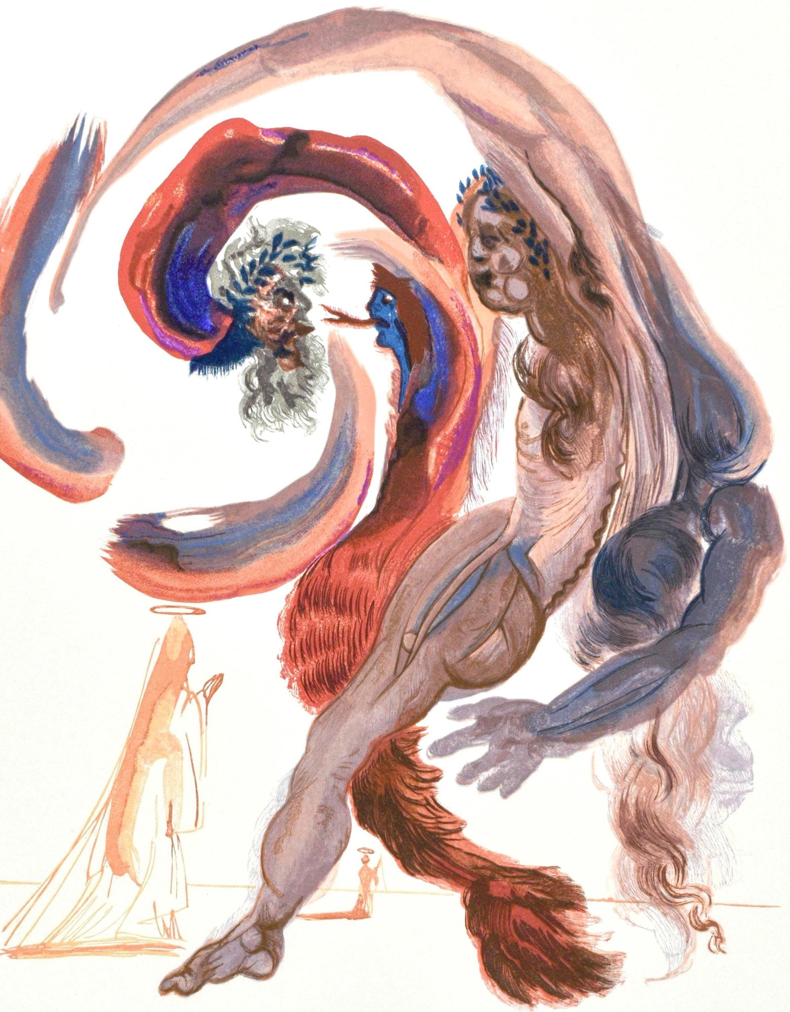 Woodcut - Salvador Dali - Le Purgatoire XVIII (Michler/ Lpsinger 1039-1138; Field 189-200) - La: Woodcut - Salvador Dali - Le Purgatoire XVIII (Michler/ Lpsinger 1039-1138; Field 189-200) - La Divine Comdie Experience the surreal world of Salvador Dali with this stunning woodcut, 'Le Purgatoire