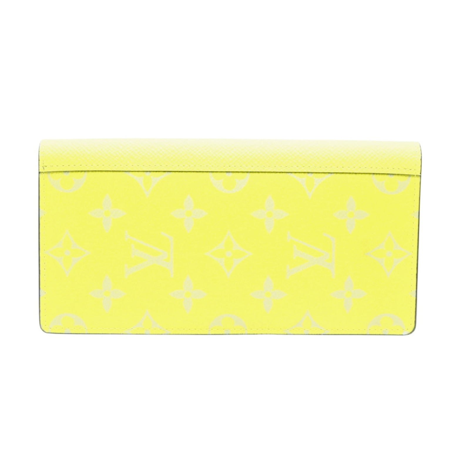 Louis Vuitton Bi-Fold Leather Wallet: Louis Vuitton Bi-Fold Leather Wallet A stylish and functional Louis Vuitton bi-fold wallet, perfect for everyday use, boasts the iconic brand's signature yellow leather exterior with subtle scratches