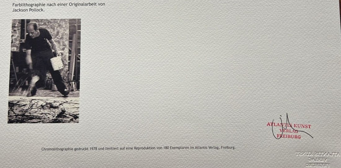 Numbered Jackson Pollock Action Painting - 10