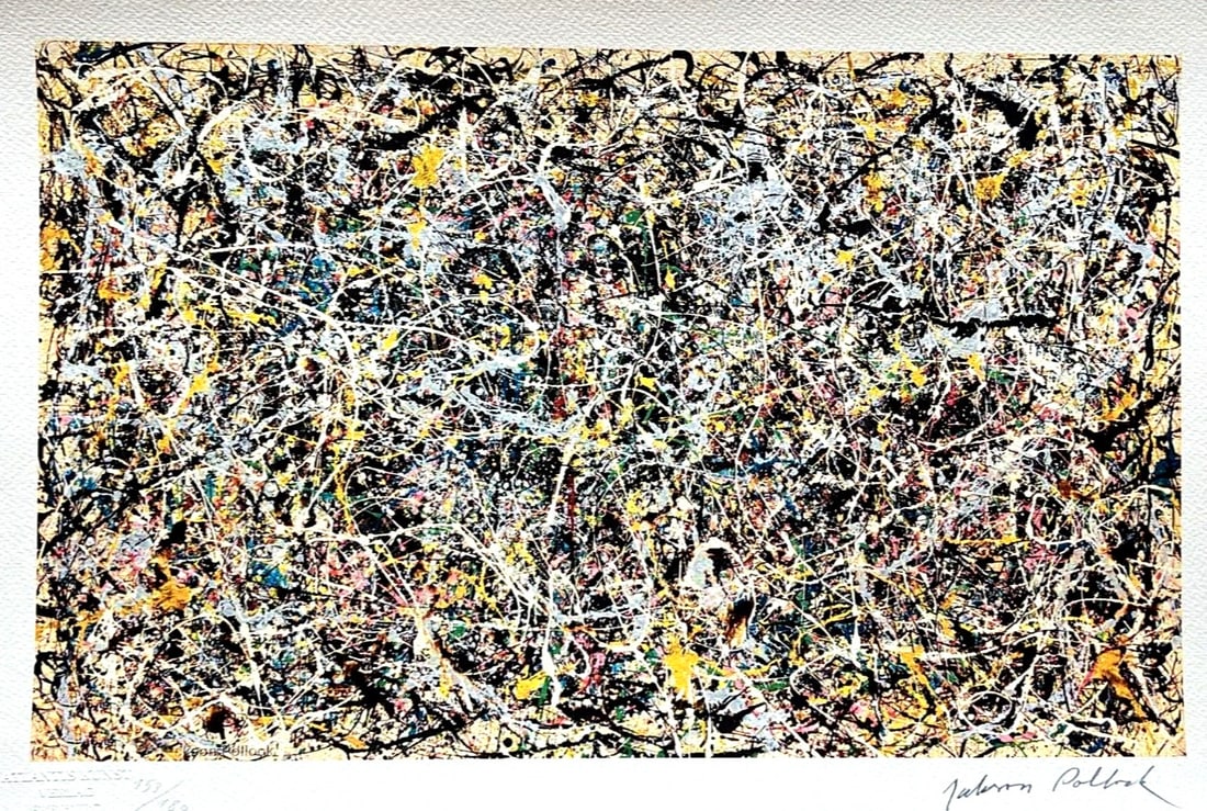 Numbered Jackson Pollock Action Painting - 2
