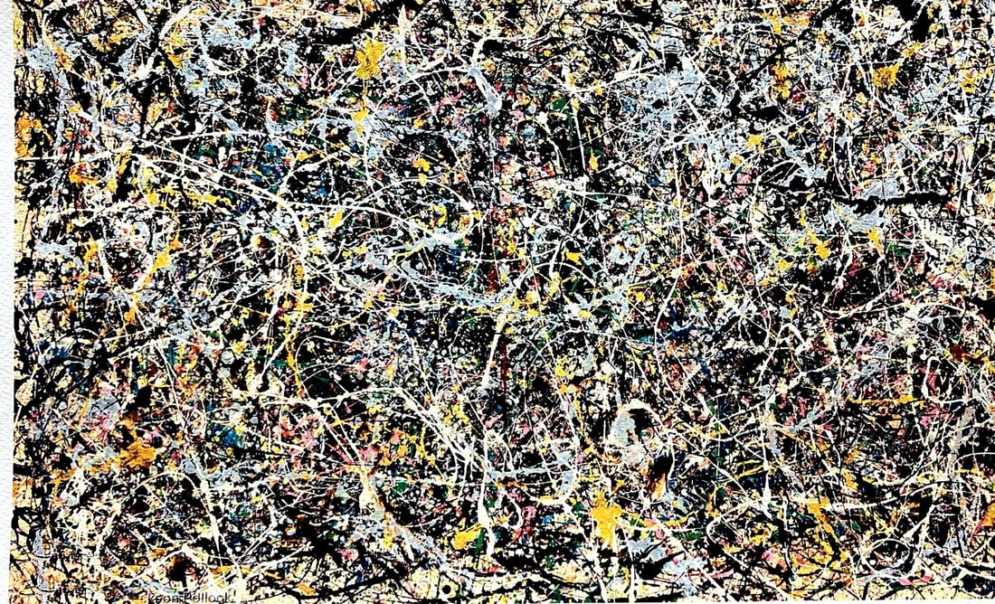 Numbered Jackson Pollock Action Painting - 4