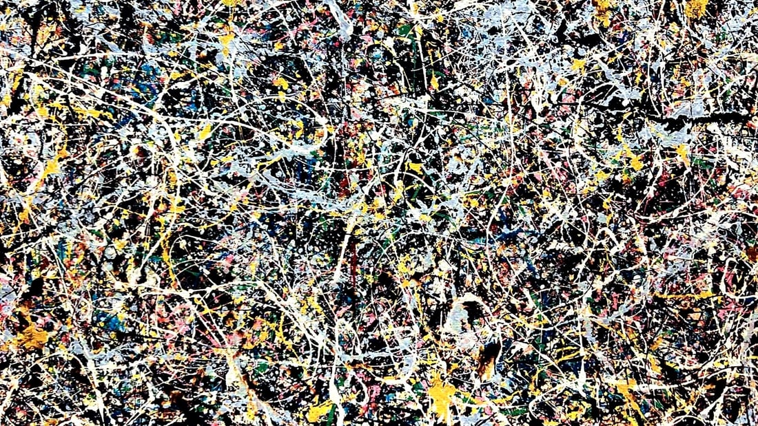 Numbered Jackson Pollock Action Painting - 5
