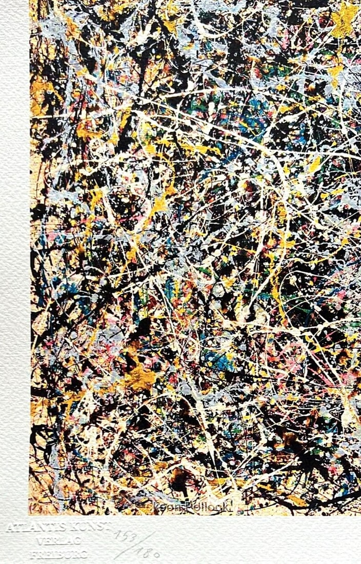 Numbered Jackson Pollock Action Painting - 6