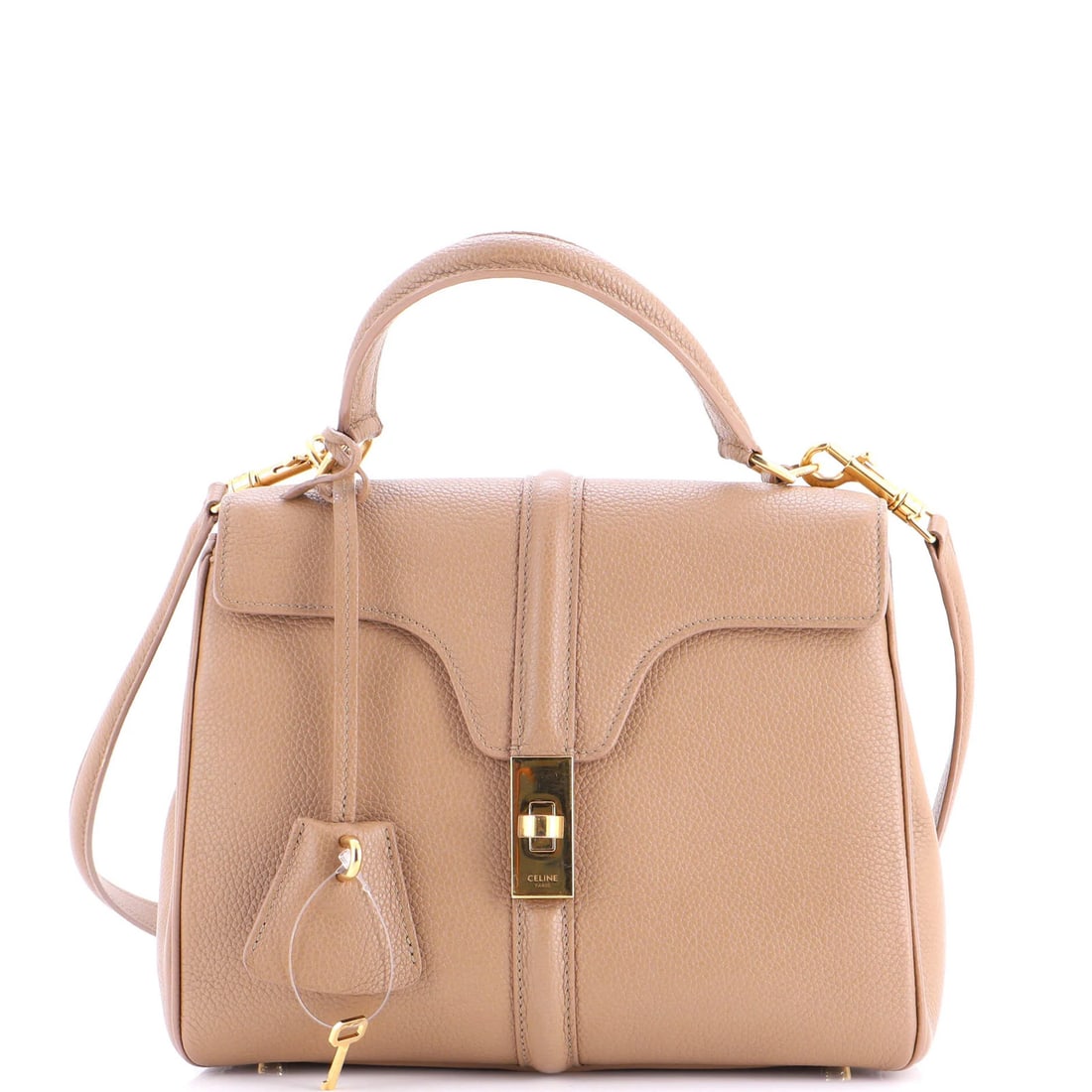Small Celine 16 Top Handle Bag Grained Calfskin (1 of 6)
