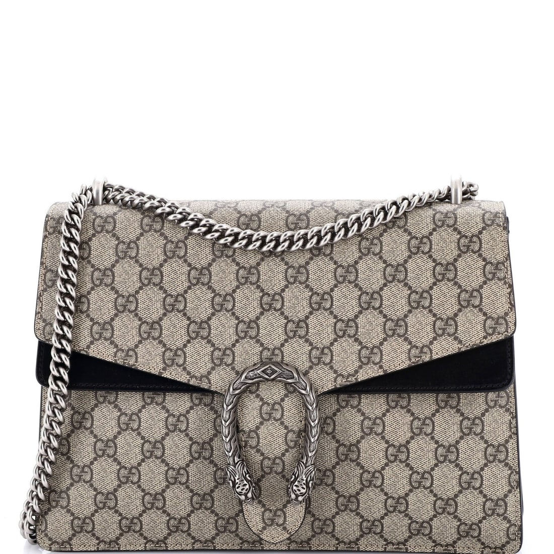 Gucci Dionysus Medium GG Coated Canvas Bag: Gucci Dionysus Medium GG Coated Canvas Bag The Gucci Dionysus Medium GG Coated Canvas Bag is a timeless and stylish shoulder bag that exudes luxury and sophistication. With its iconic GG logo,