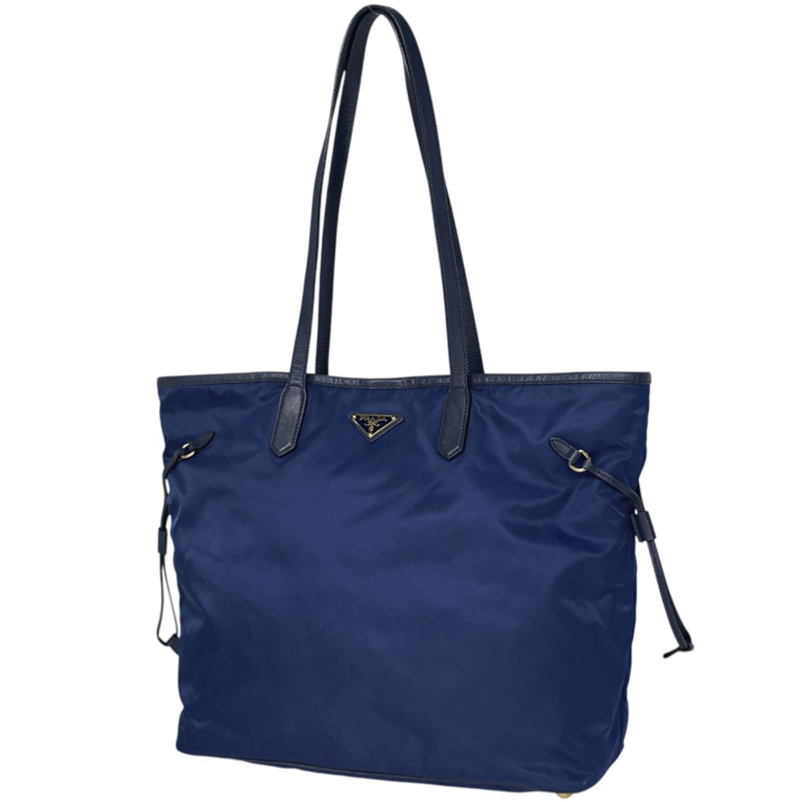 Prada Nylon Tote Shoulder Bag: Prada Nylon Tote Shoulder Bag A stylish and versatile Prada Nylon Tote Shoulder Bag in a beautiful blue hue, perfect for daily errands or work outings. With its durable nylon material and classic