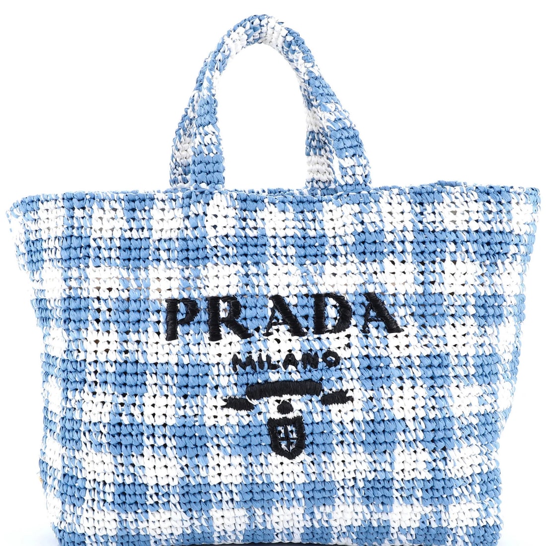 Large Prada Logo Tote Raffia (1 of 6)