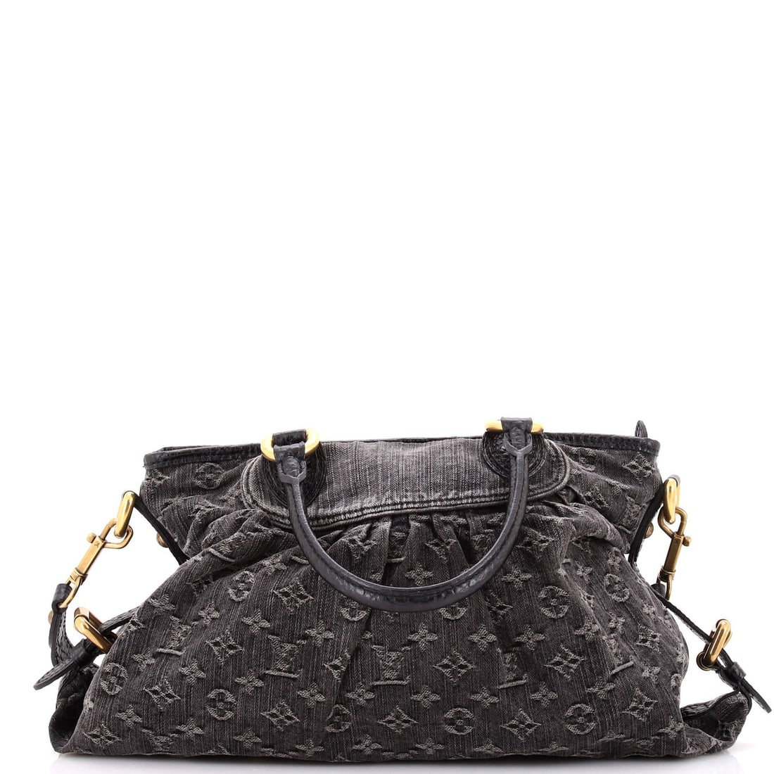Louis Vuitton Neo Cabby Denim Handbag: Louis Vuitton Neo Cabby Denim Handbag The Louis Vuitton Neo Cabby Denim Handbag is a unique and stylish addition to any wardrobe, boasting a bold denim exterior with sleek gold hardware and vibrant