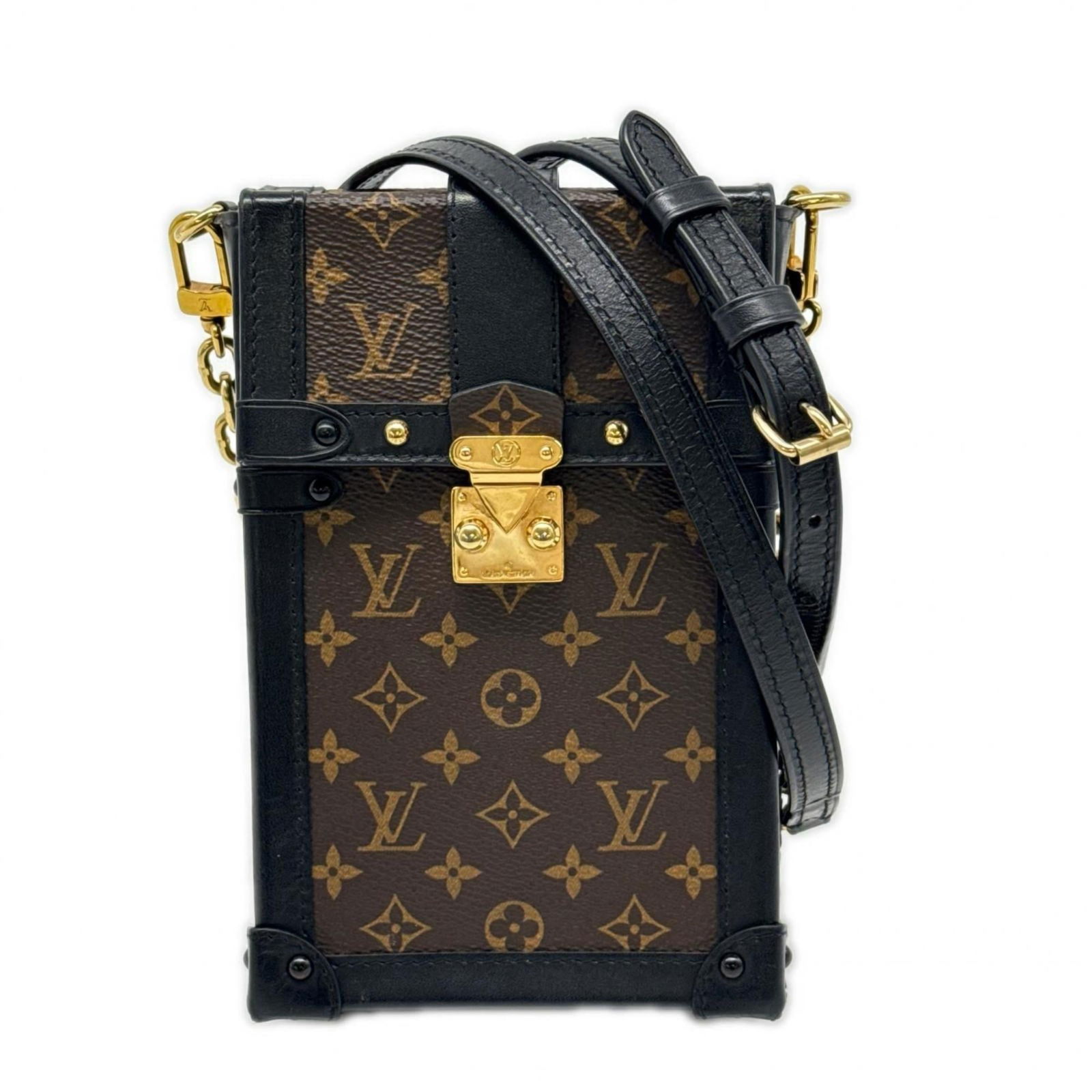 Louis Vuitton Pochette Shoulder Bag in Coated Canvas and Leather: Louis Vuitton Pochette Shoulder Bag in Coated Canvas and Leather A timeless and sophisticated accessory, the Louis Vuitton Pochette Shoulder Bag is crafted from luxurious coated canvas and supple