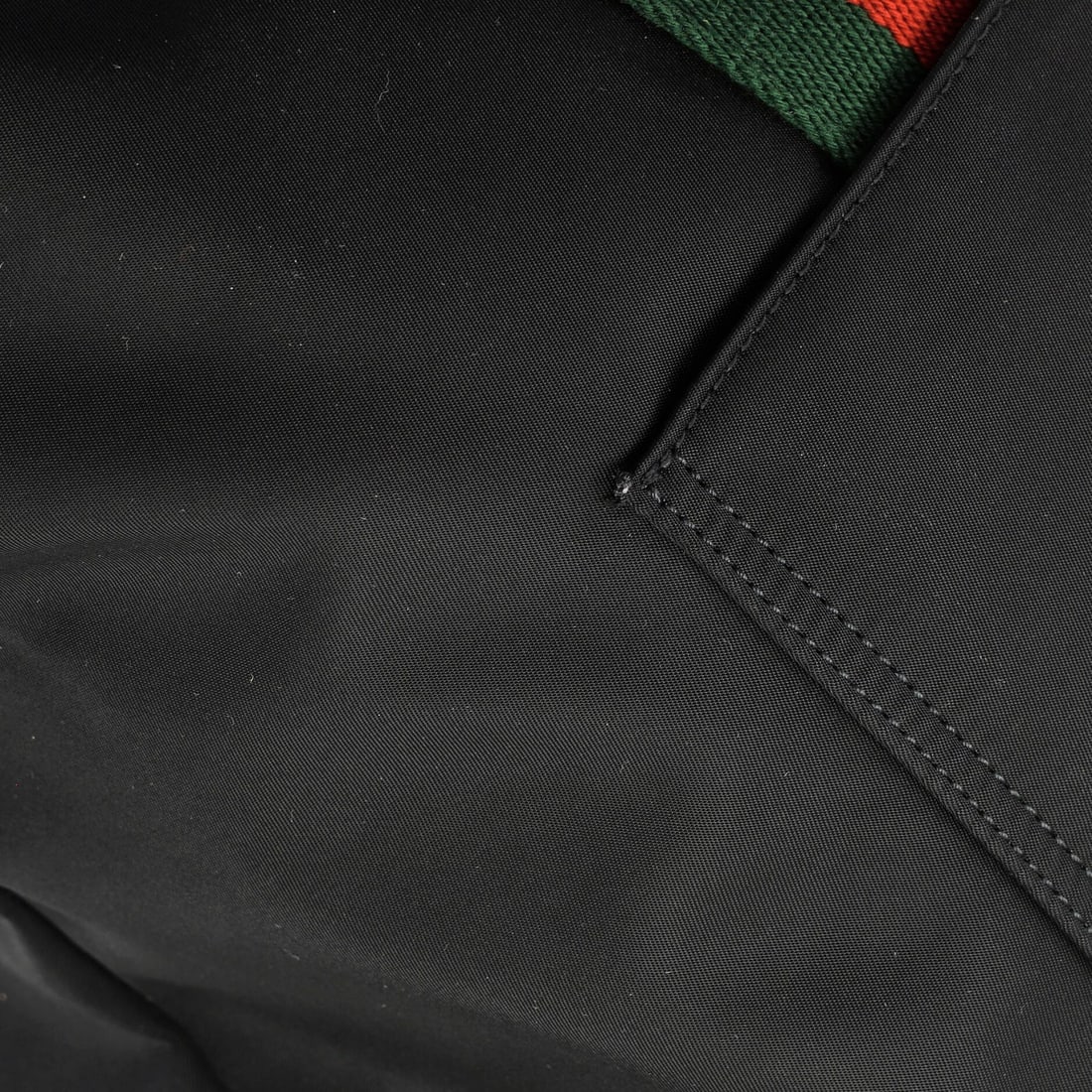 Gucci Logo Web Pocket Tote in Large Embossed Nylon - 7