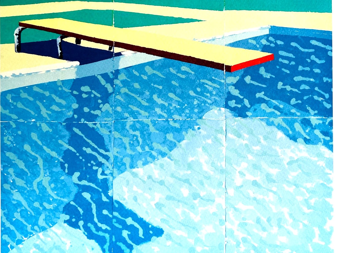 David Hockney Lithograph # Stamp - 2