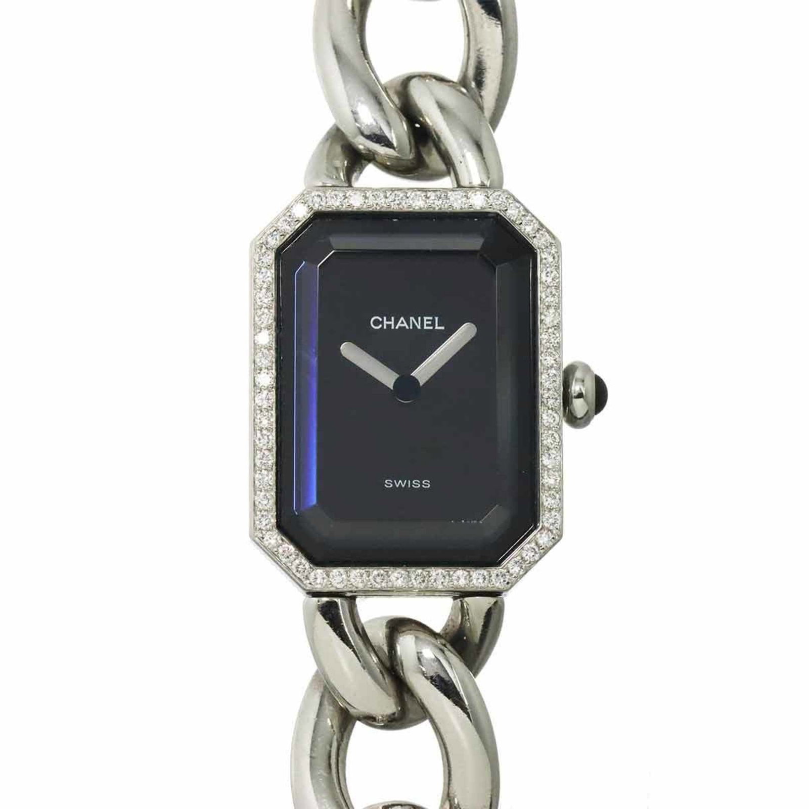 Wristwatch Chanel: Wristwatch Chanel A sleek and sophisticated Chanel wristwatch, crafted from durable stainless steel, boasts a classic black dial and 20mm case diameter, perfect for adding a touch of timeless