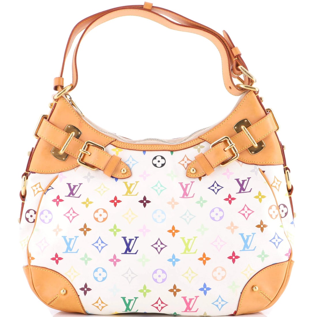 Louis Vuitton Greta Multicolor Monogram Handbag: Louis Vuitton Greta Multicolor Monogram Handbag Own the iconic Louis Vuitton Greta multicolor monogram handbag, boasting a vibrant and playful design that's sure to turn heads. With its durable