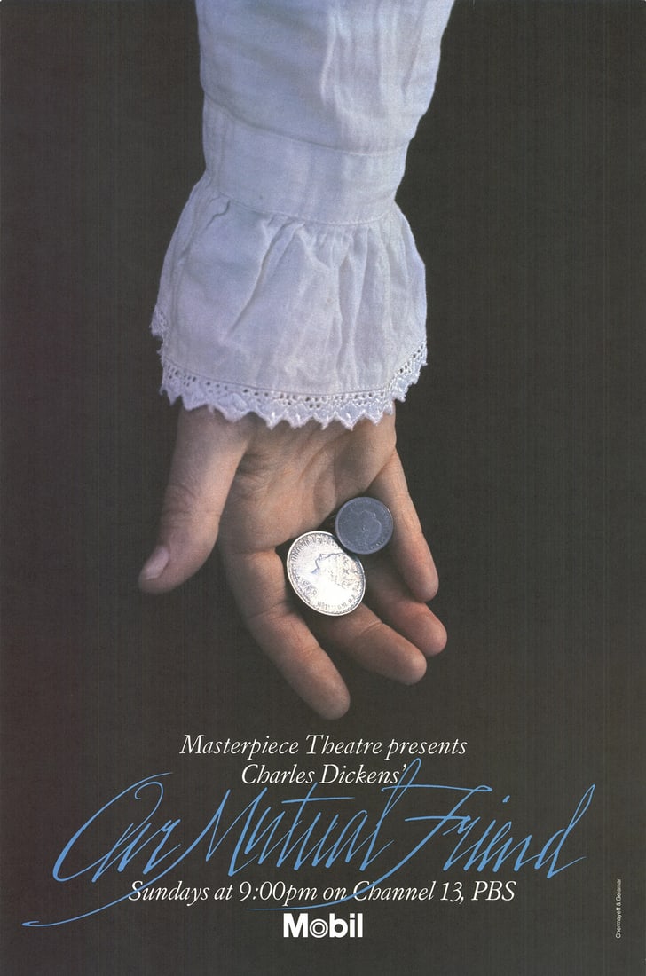 Contemporary IVAN CHERMAYEFF Our Mutual Friend 46" x 30" Offset Lithograph 1990: Contemporary IVAN CHERMAYEFF Our Mutual Friend 46" x 30" Offset Lithograph 1990 A stunning example of Ivan Chermayeff's work, this 1990 offset lithograph 'Our Mutual Friend' is a rare and highly