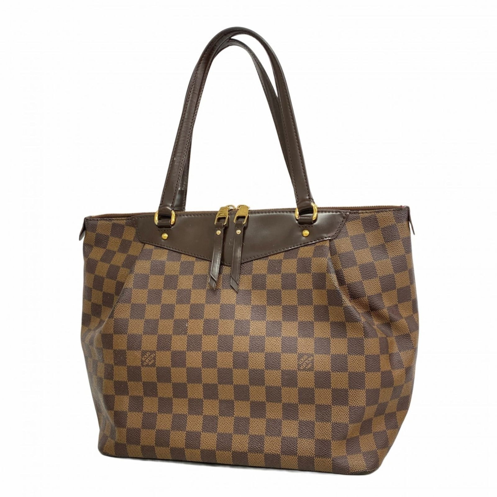Bag Louis Vuitton Tote: Bag Louis Vuitton Tote A timeless and iconic Louis Vuitton tote, this Ebene-colored bag boasts the classic monogram pattern that has become synonymous with luxury. With its spacious interior and