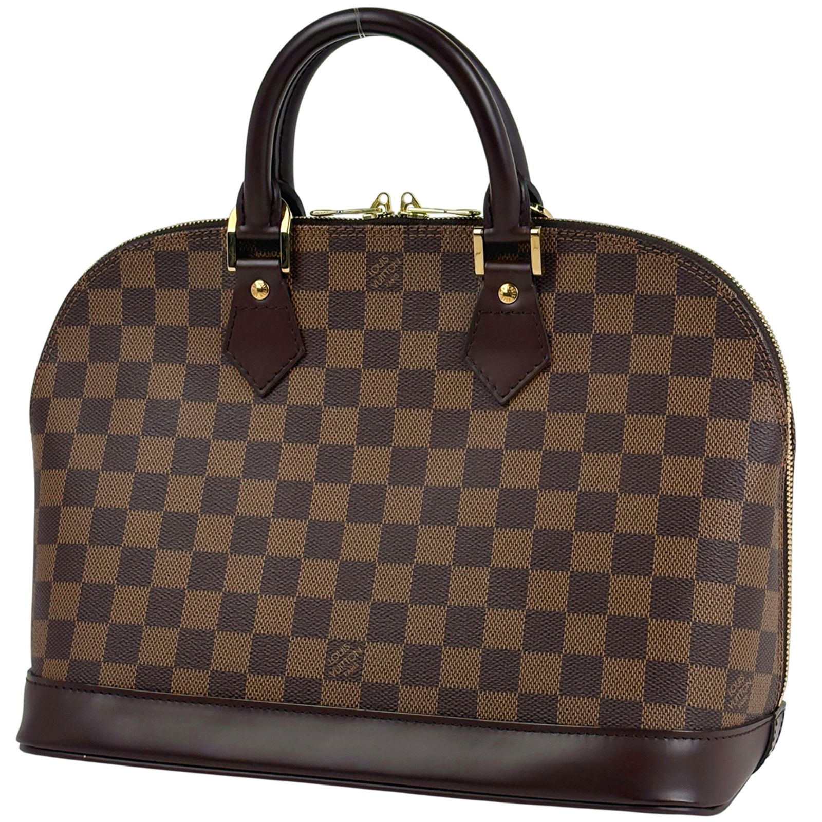 Handbag Louis Vuitton: Handbag Louis Vuitton A classic Louis Vuitton handbag in rich brown Damier canvas, perfect for adding a touch of timeless elegance to any outfit. With its spacious open pocket and sturdy design, this