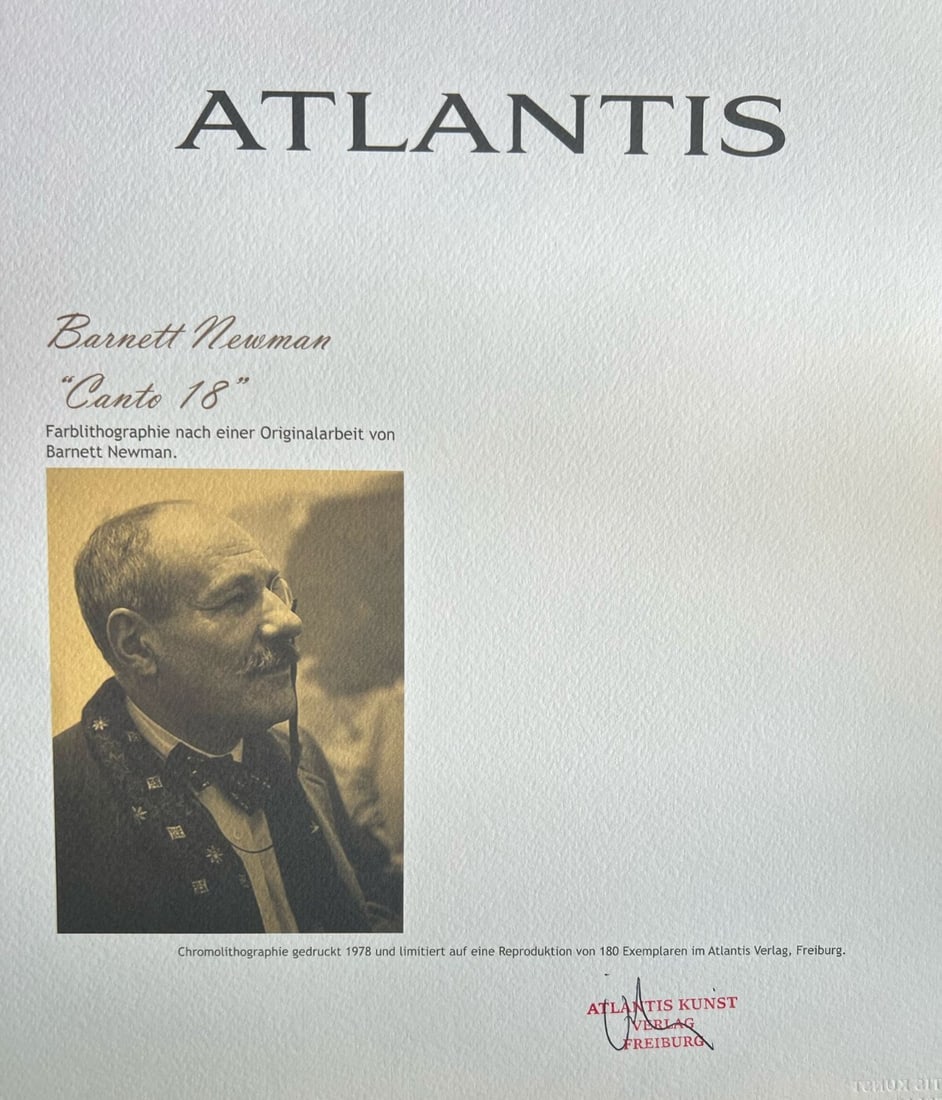 Numbered Barnett Newman Lithograph - 7