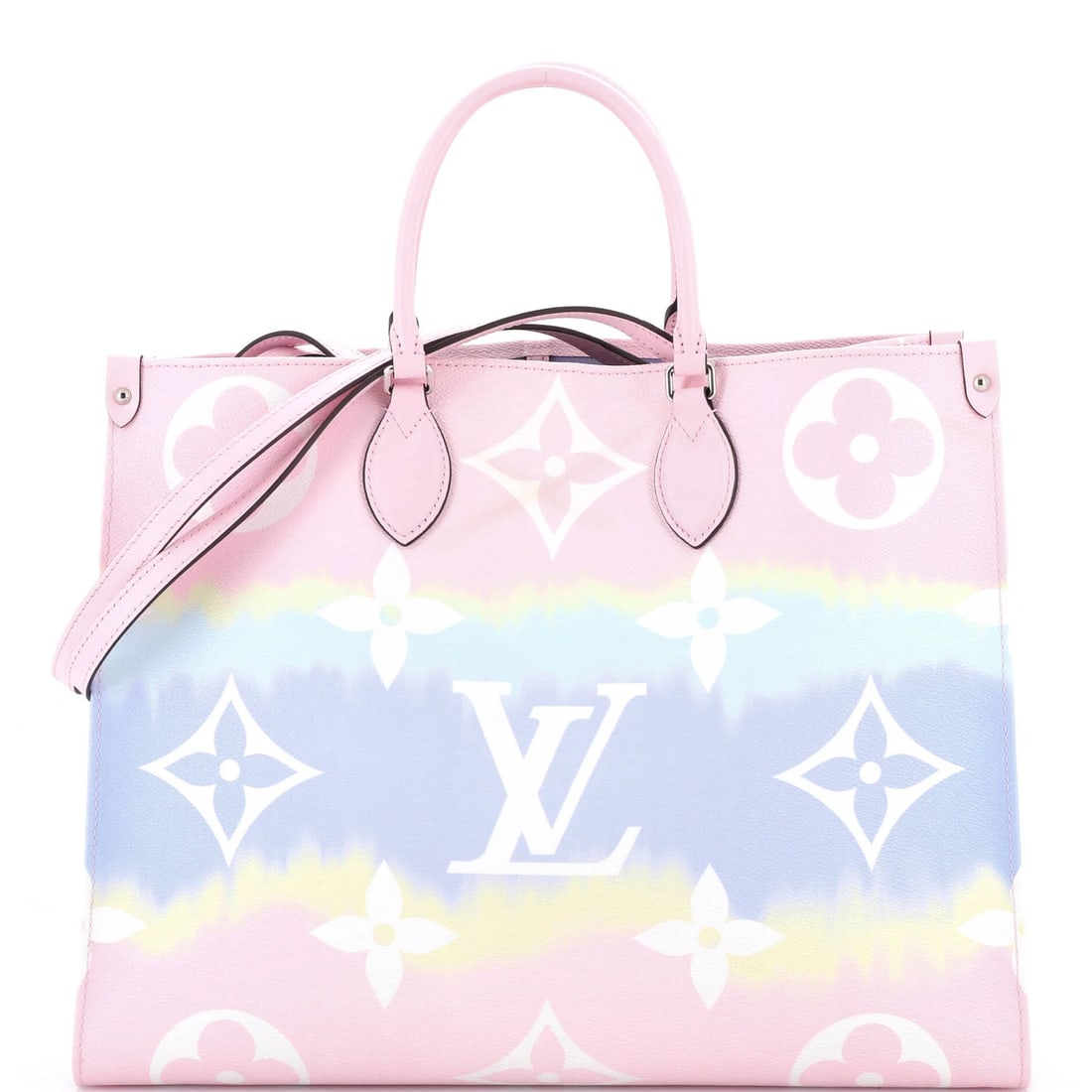 Louis Vuitton Escale Monogram Giant GM Limited Edition OnTheGo Tote: Louis Vuitton Escale Monogram Giant GM Limited Edition OnTheGo Tote Elevate your daily routine with the iconic Louis Vuitton Escale Monogram Giant GM Limited Edition OnTheGo Tote, boasting a vibrant