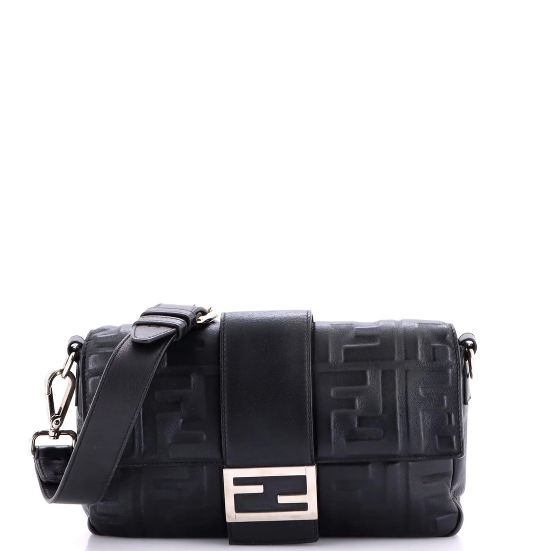 Fendi Baguette Convertible Belt Bag in Medium Zucca Embossed Leather (1 of 7)