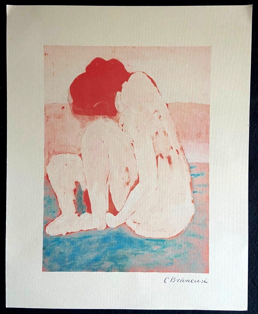 Op Constantin Brancusi Lithograph Museo Centre Pompidou: Op Constantin Brancusi Lithograph Museo Centre Pompidou A rare opportunity to own a piece of modern art history, Constantin Brancusi's iconic lithograph "Naked", created in 1977 and signed by the arti
