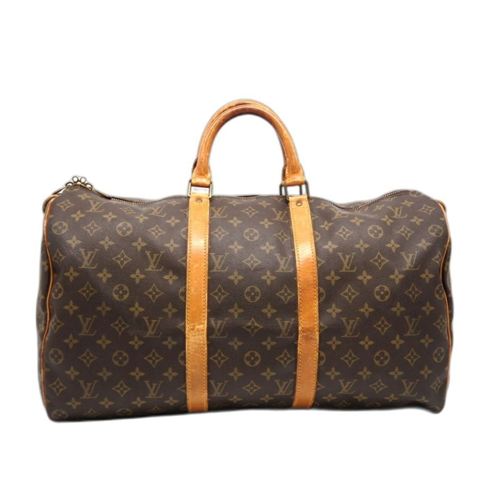 Louis Vuitton Boston Monogram Bag: Louis Vuitton Boston Monogram Bag A timeless Louis Vuitton Boston Monogram bag in rich brown, boasting the iconic monogram pattern that exudes classic style and sophistication. With its spacious