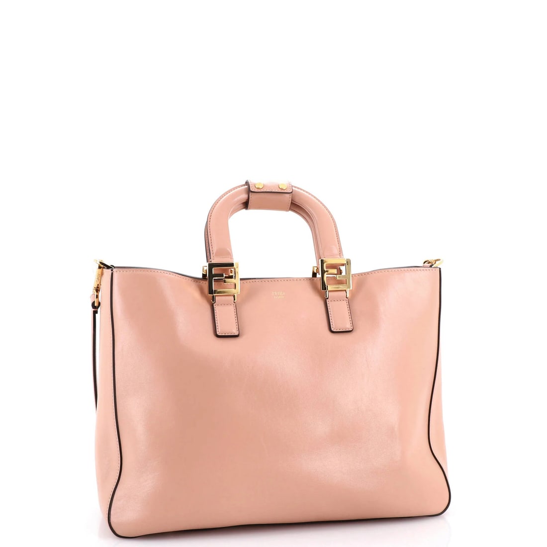 Fendi FF Medium Leather Tote - 2