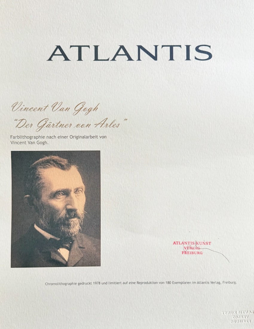Numbered Vincent Van Gogh Lithograph - 10